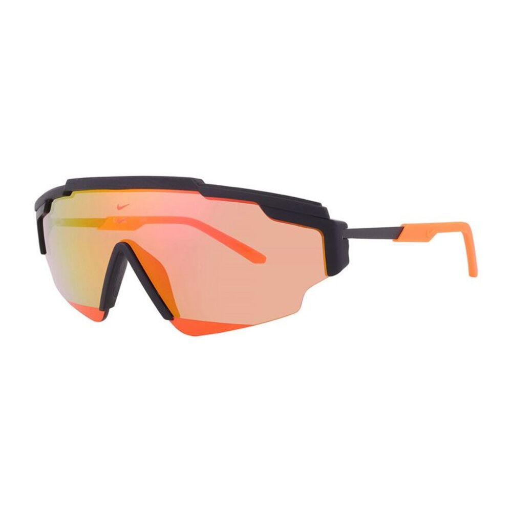 Nike Sunglasses Shield Semi Rim, Matte Black Frame and Orange Lens